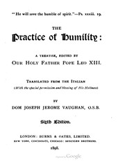 Cover of: The practice of humility: a treatise