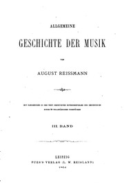 Cover of: Allgemeine Geschichte der Musik