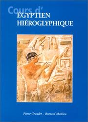 Cover of: Cours d'égyptien hiéroglyphique