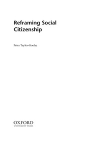 Cover of: Reframing social citizenship by Peter Taylor-Gooby
