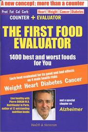 Cover of: The First Food Evaluator