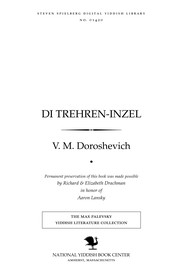 Cover of: Di trehren-inzel by V. M. Doroshevich