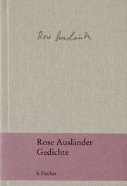 Cover of: Gedichte. by Rose Ausländer