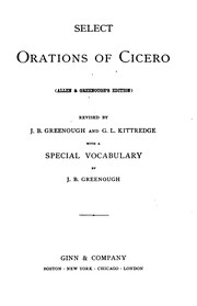 Cover of: Select orations of Cicero by Cicero