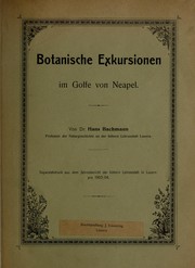 Cover of: Botanische Exkursionen im Golfe von Neapel by Hans Bachmann