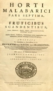 Cover of: Hortus Indicus Malabaricus by Hendrik van Reede tot Drakestein