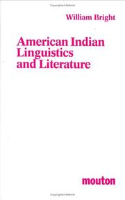 Cover of: American Indian linguistics and literature