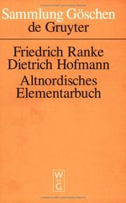 Cover of: Altnordisches Elementarbuch