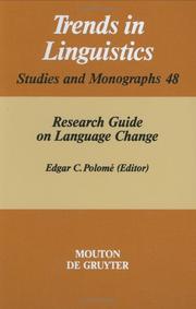 Cover of: Research Guide on Language Change (Trends in Linguistics. Studies and Monographs)