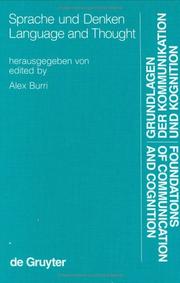 Cover of: Sprache Und Denken/Language and Thought (Foundations of Communication)