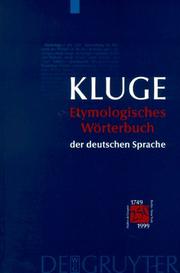Cover of: Etymologisches Worterbuch Der Deutschen Sprache by Elmar Seebold