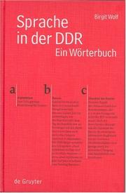 Cover of: Sprache in der DDR: ein Wörterbuch