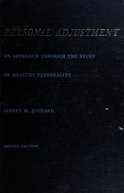 Cover of: Personal adjustment by Sidney M. Jourard