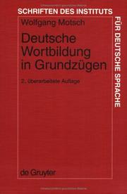 Cover of: Deutsche Wortbildung in Grundzugen (Schriften Des Instituts Für Deutsche Sprache 8)