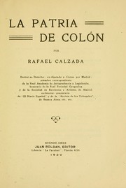 Cover of: La patria de Colón by Calzada, Rafael