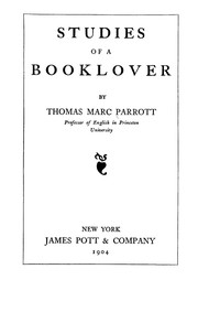 Cover of: Studies of a booklover