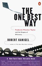 Cover of: The One Best Way by Robert Kanigel, Robert Kanigel