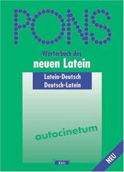 Cover of: PONS Wörterbuch, Wörterbuch des neuen Latein by 