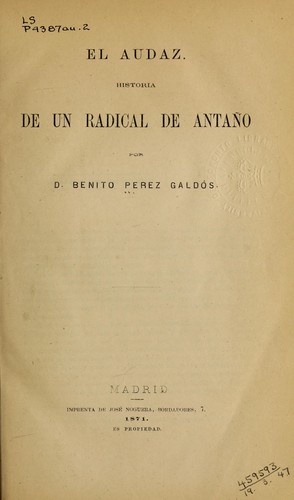 El audaz by Benito Pérez Galdós