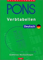 Cover of: PONS Verbtabellen, Deutsch