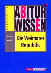 Cover of: Abiturwissen, Die Weimarer Republik