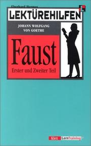 Cover of: Lektürehilfen Johann Wolfgang von Goethe: Faust I/ II. (Lernmaterialien)