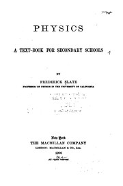 Cover of: Physics: A Text-book for Secondary Schools