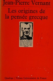 Cover of: Les origines de la pensée grecque.