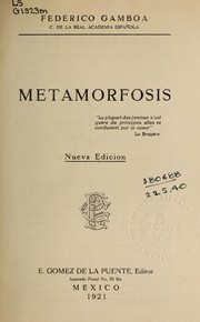 Cover of: Metamorfosis.