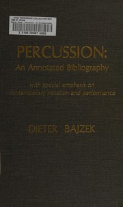 Cover of: Percussion by Dieter Bajzek