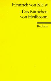 Cover of: Das Kathchen Von Heilbronn by Heinrich von Kleist