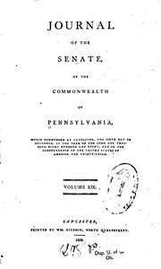Cover of: Journal by Pennsylvania. General Assembly. Senate.