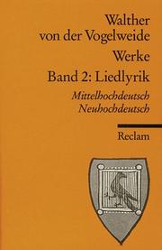Cover of Werke 2. Liedlyrik.
