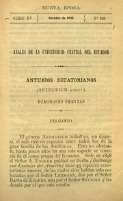 Cover of: Anturios ecuatorianos (Anthurium Schott.). Diagnoses previas by Luís Sodiro
