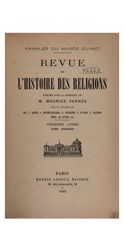 Cover of: Revue de l'histoire des religions