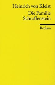 Cover of: Die Familie Schroffenstein