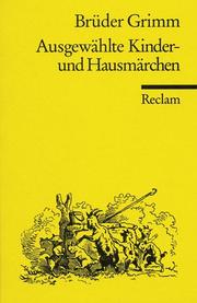 Cover of: Ausgewahlte Kinder- Und Hausmarchen