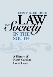 Cover of: Law and society in the south by John Wertheimer