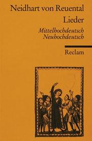 Cover of: Lieder by Neidhart von Reuental