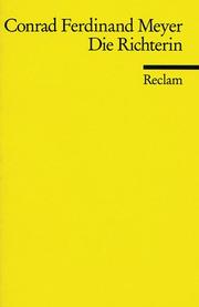 Cover of: Die Richterin by Ockert Meyer