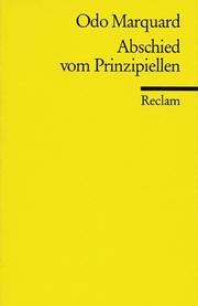 Cover of: Abschied vom Prinzipiellen by Odo Marquard