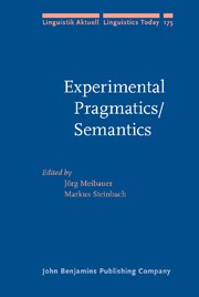 Cover of: Experimental pragmatics/semantics
