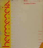Cover of: Micah: a commentary on the book of the Prophet Micah