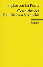 Cover of: Geschichte DES Frauleins Von Sternheim by Sophie von LaRoche, Barbara Becker-Cantarino