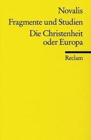 Cover of: Die Christenheit Ober Europa