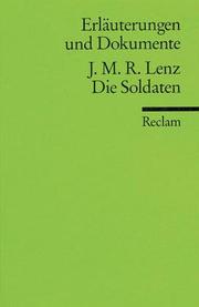 Cover of: J.M.R. Lenz, die Soldaten by Herbert Krämer