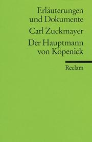 Cover of: Carl Zuckmayer, Der Hauptmann von Köpenick