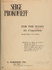 Cover of: Prélude, op. 12, no. 7 by Sergey Prokofiev