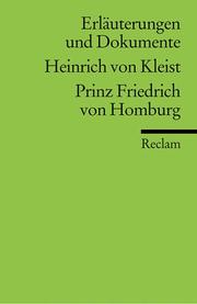 Cover of: Heinrich von Kleist, Prinz Friedrich von Homburg by Bernd Hamacher