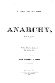 Cover of: Anarchy: A Tract for the Times